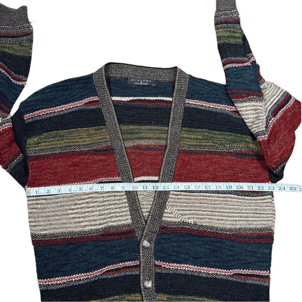 Protege Collection Striped Hiking Knit Cardigan Large - Picture 11 of 12